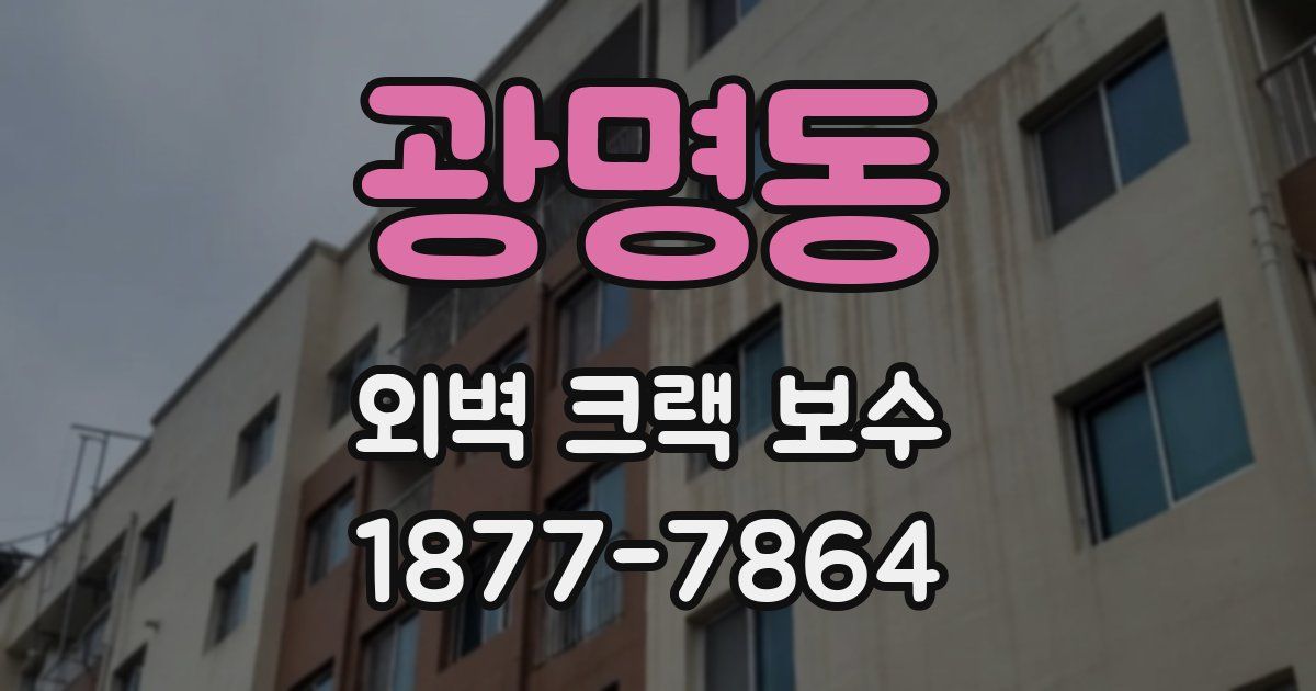 광명동 외벽 크랙 보수