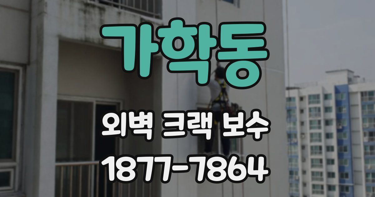 가학동 외벽 크랙 보수