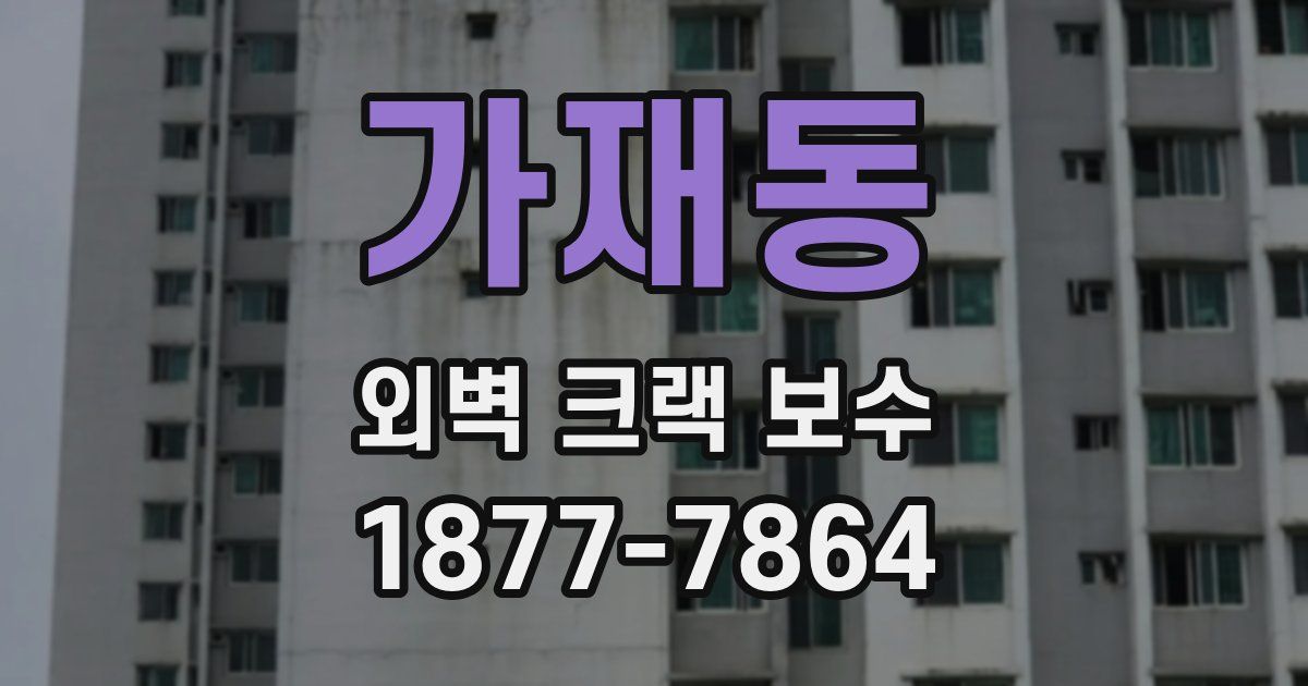 가재동 외벽 크랙 보수