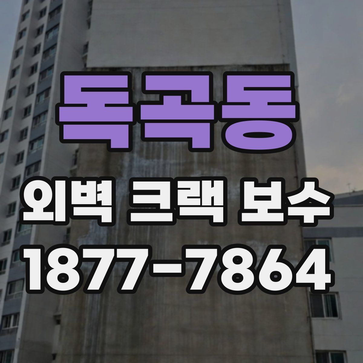 독곡동 외벽 크랙 보수 전후 사진 기록이 필요한 이유