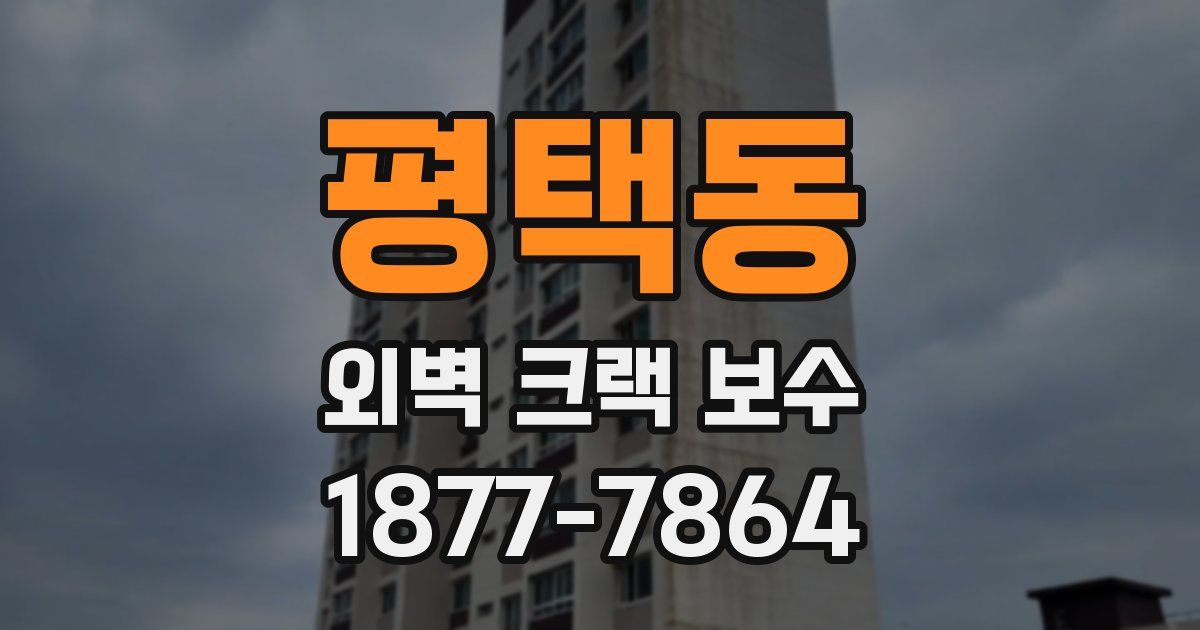 평택동 외벽 크랙 보수