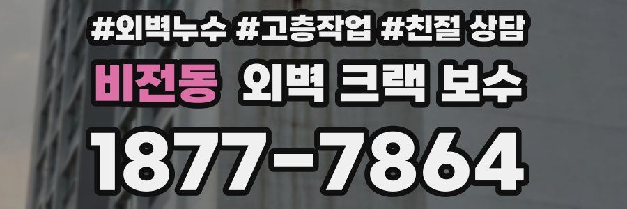 비전동 외벽 크랙 보수