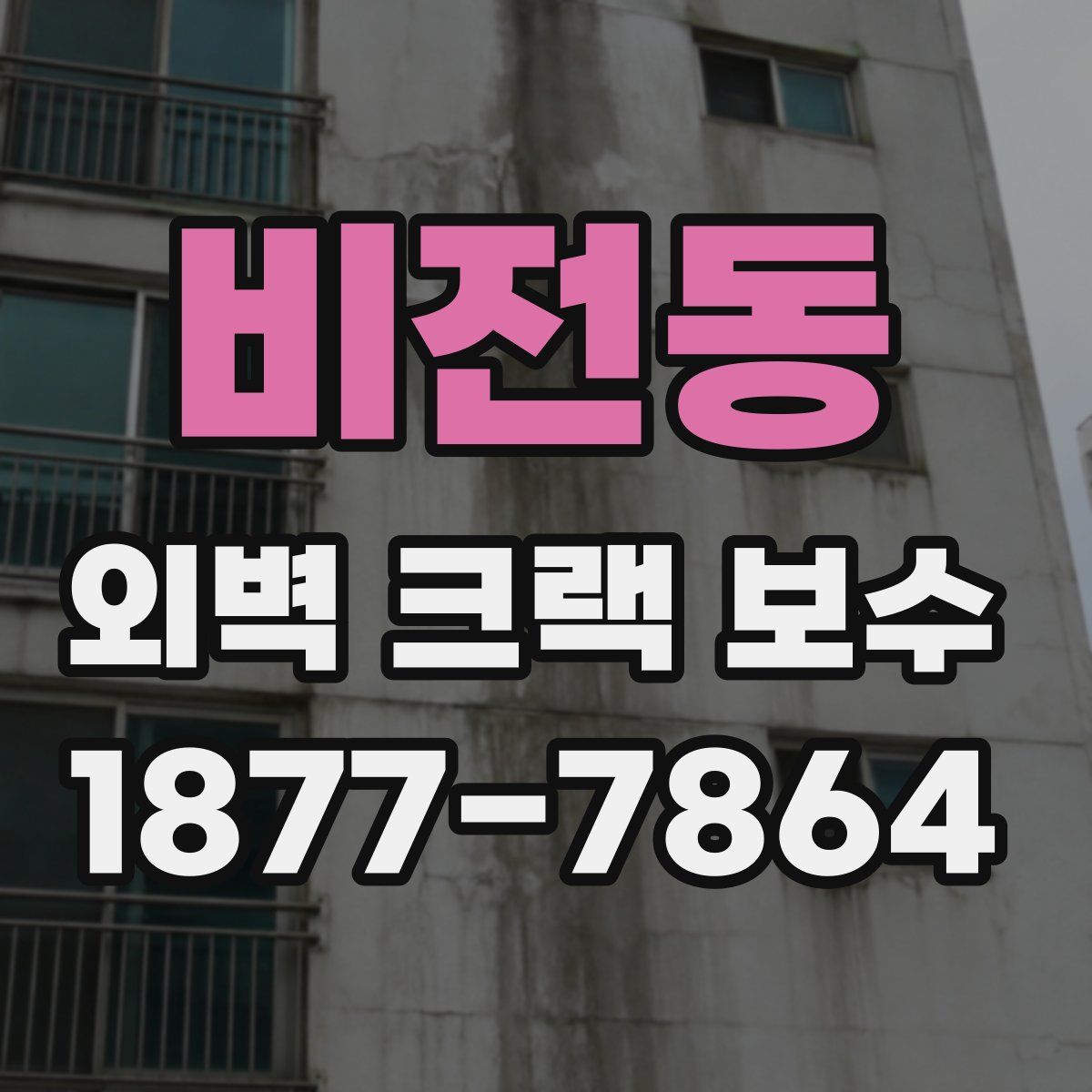 비전동 외벽 크랙 보수