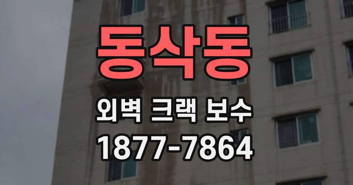 동삭동 외벽 크랙 보수