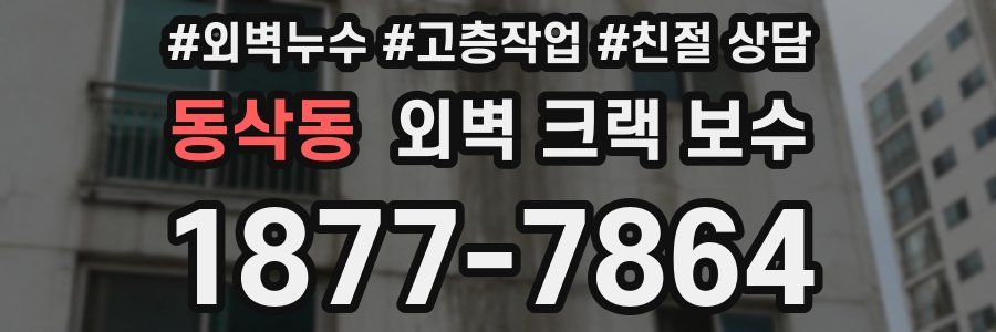 동삭동 외벽 크랙 보수