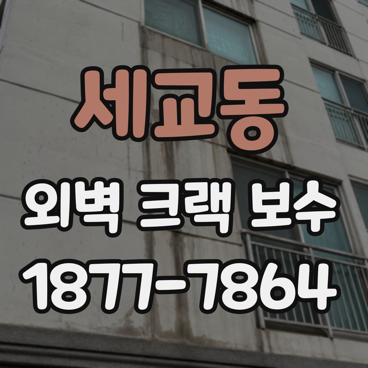 세교동 외벽 크랙 보수
