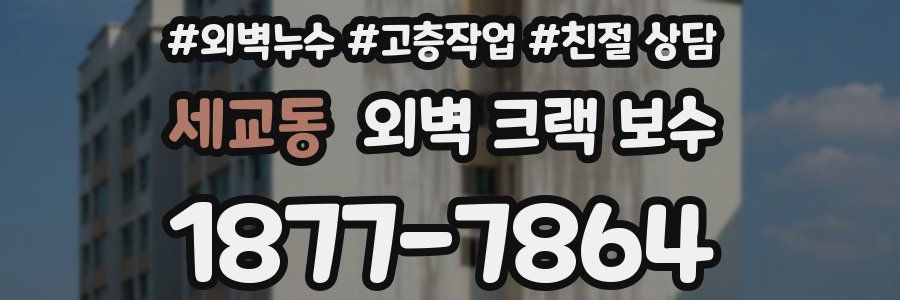 세교동 외벽 크랙 보수