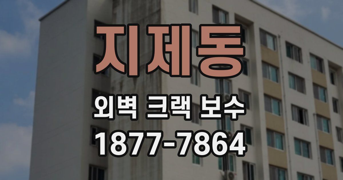 지제동 외벽 크랙 보수