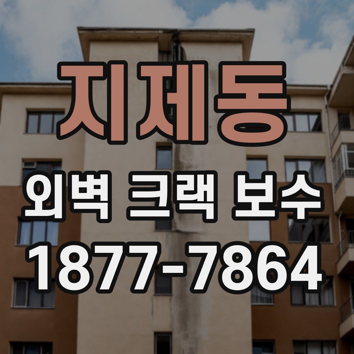 지제동 외벽 크랙 보수
