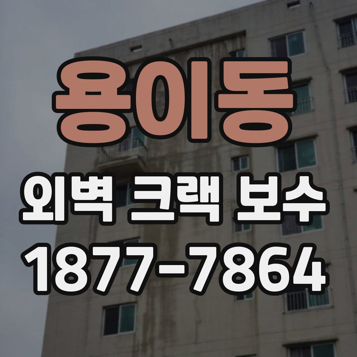 용이동 외벽 크랙 보수