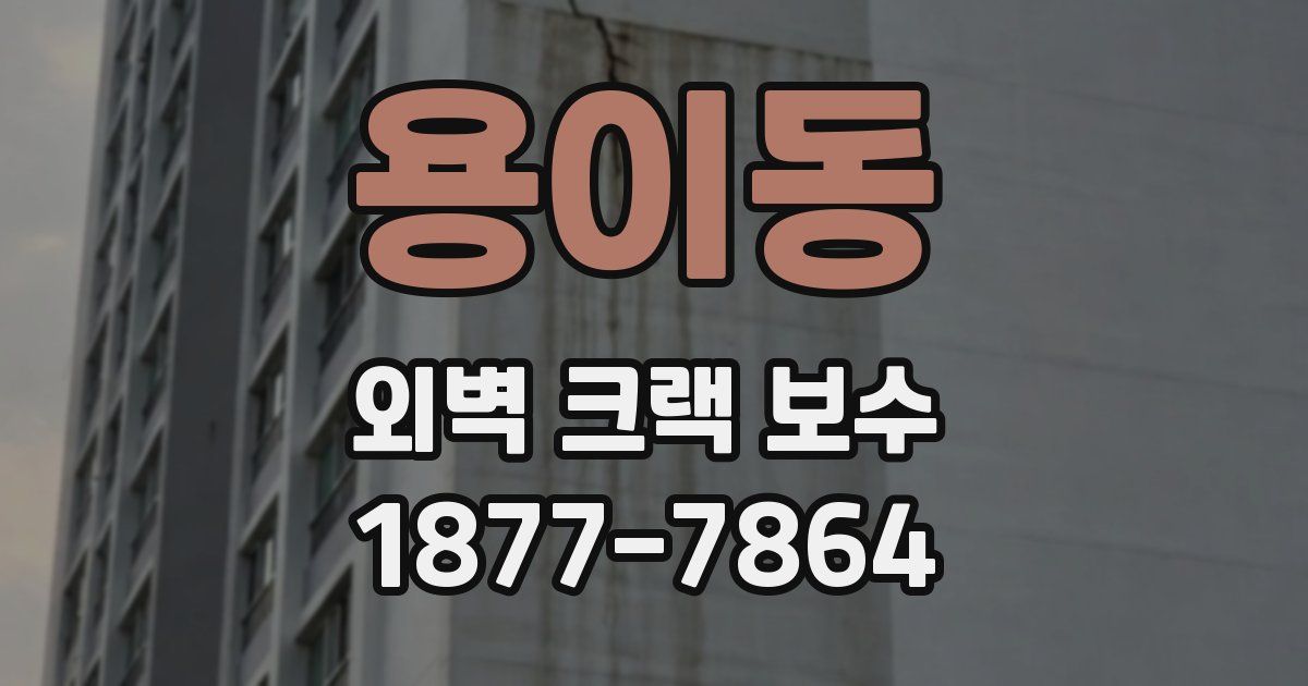 용이동 외벽 크랙 보수