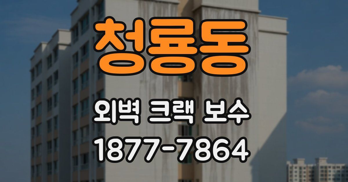 청룡동 외벽 크랙 보수