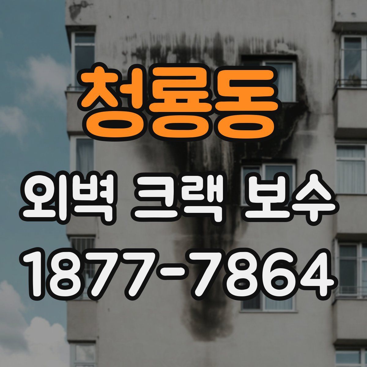 청룡동 외벽 크랙 보수