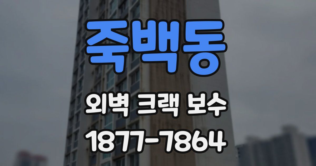 죽백동 외벽 크랙 보수