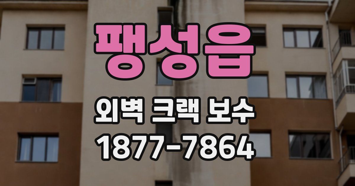 팽성읍 외벽 크랙 보수