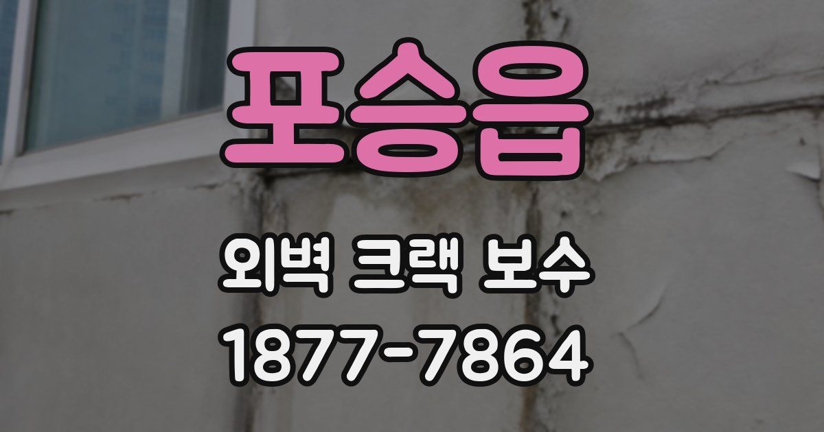 포승읍 외벽 크랙 보수