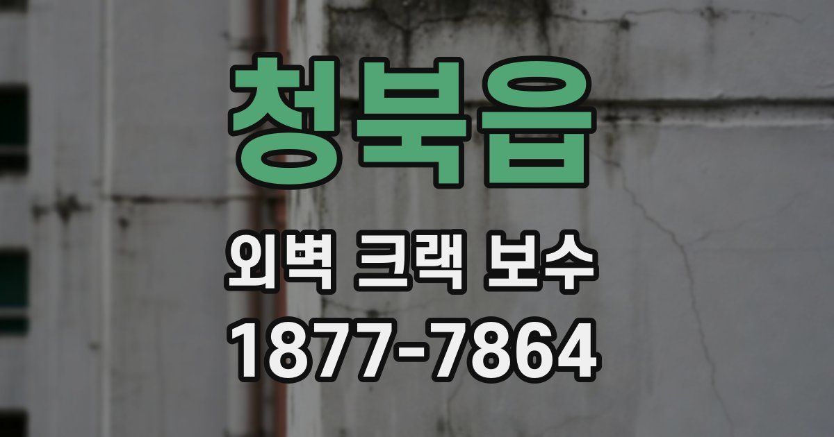 청북읍 외벽 크랙 보수