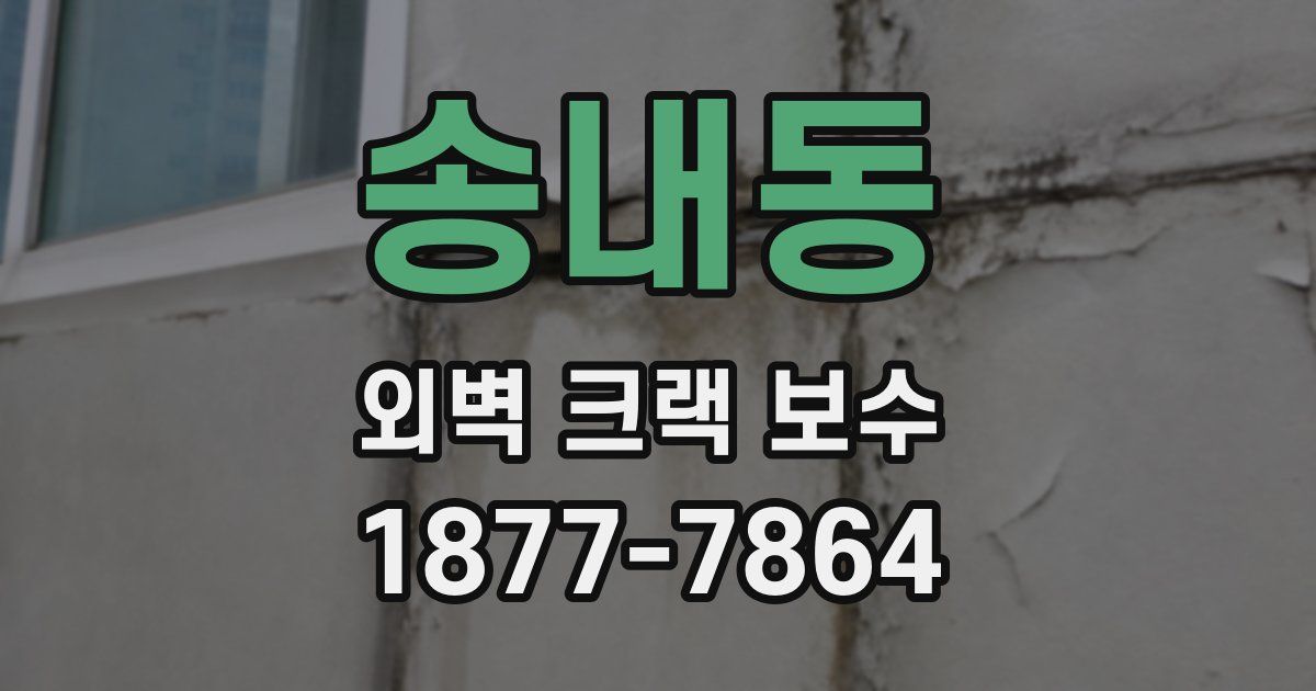 송내동 외벽 크랙 보수
