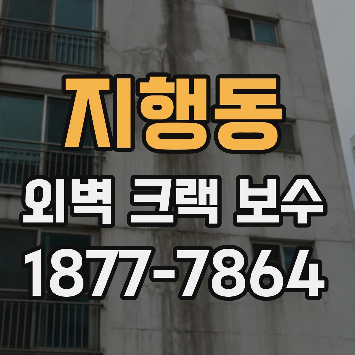 지행동 외벽 크랙 보수