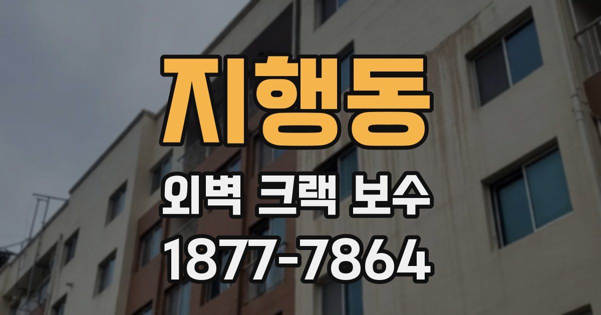 지행동 외벽 크랙 보수