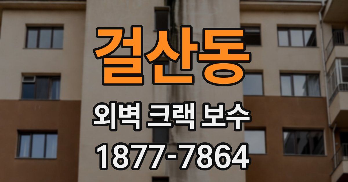 걸산동 외벽 크랙 보수