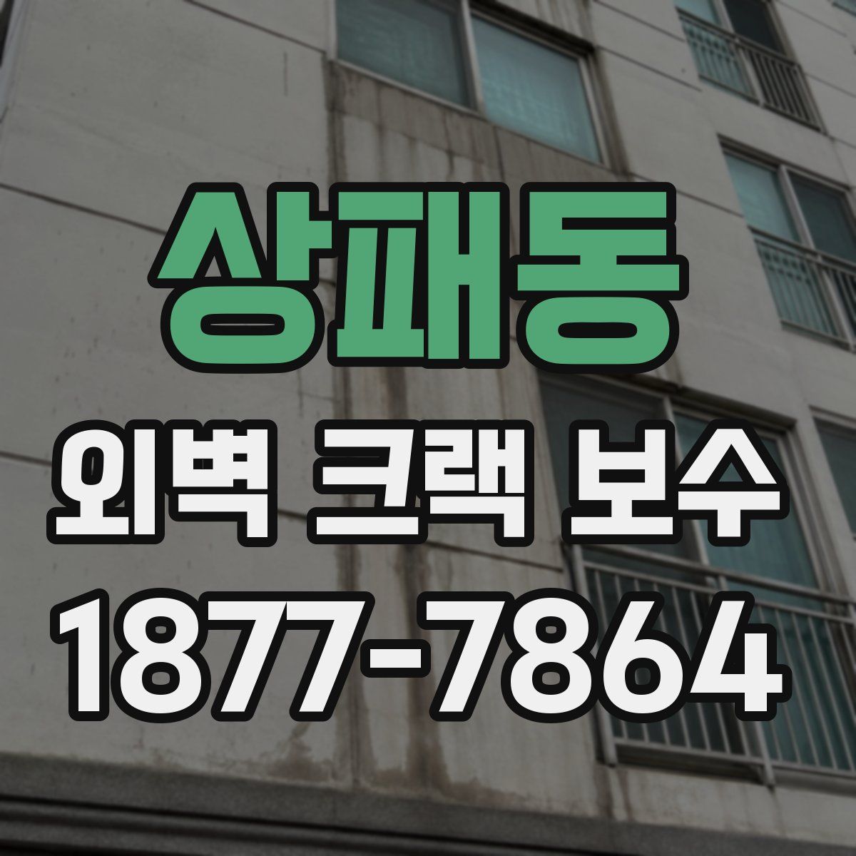 상패동 외벽 크랙 보수