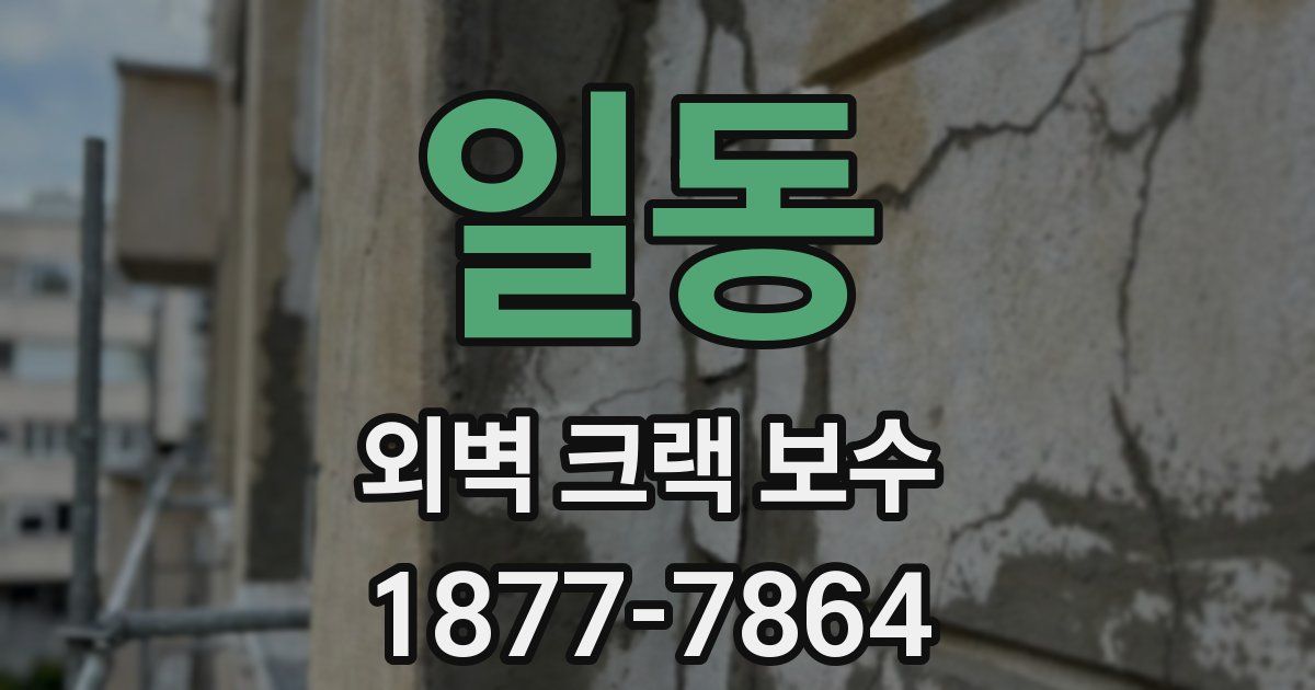 일동 외벽 크랙 보수