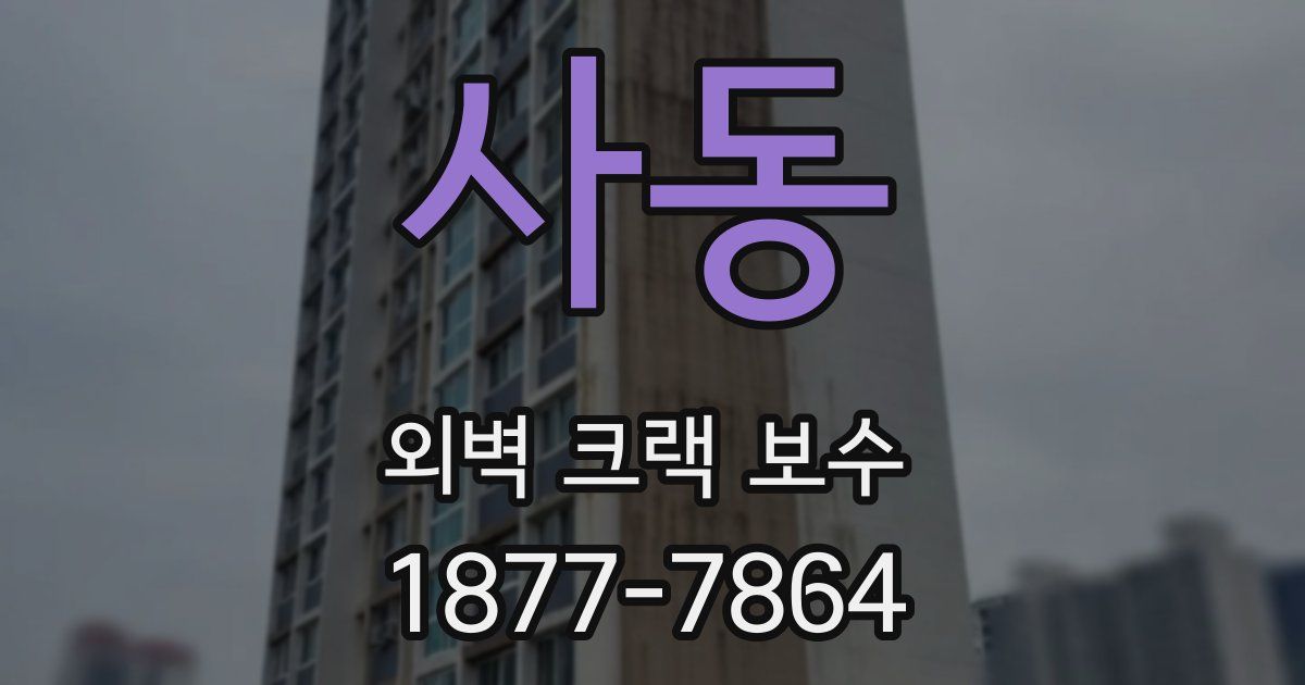 사동 외벽 크랙 보수