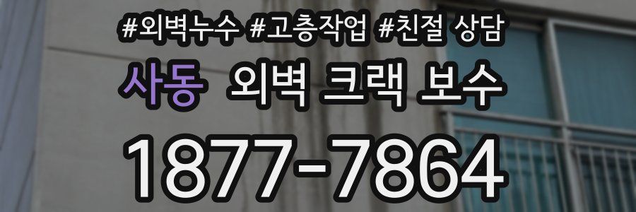 사동 외벽 크랙 보수