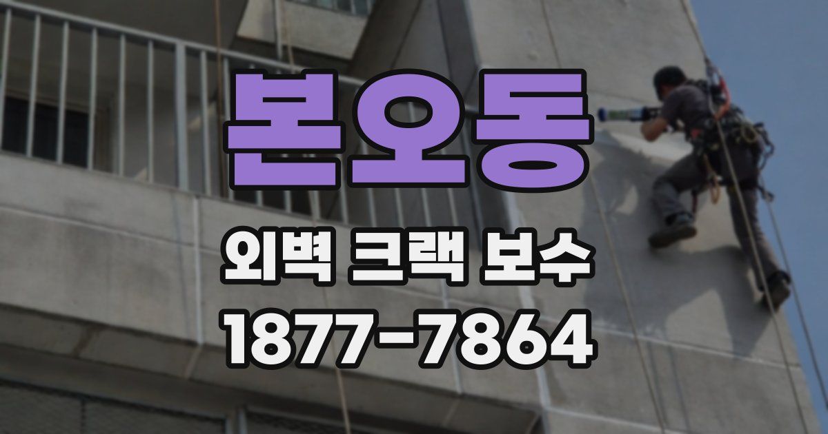 본오동 외벽 크랙 보수