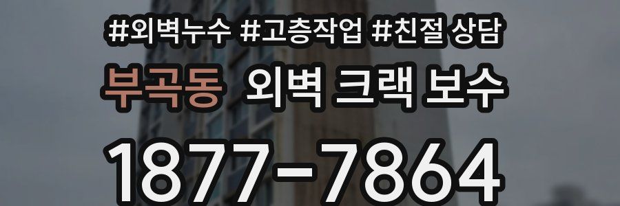 부곡동 외벽 크랙 보수
