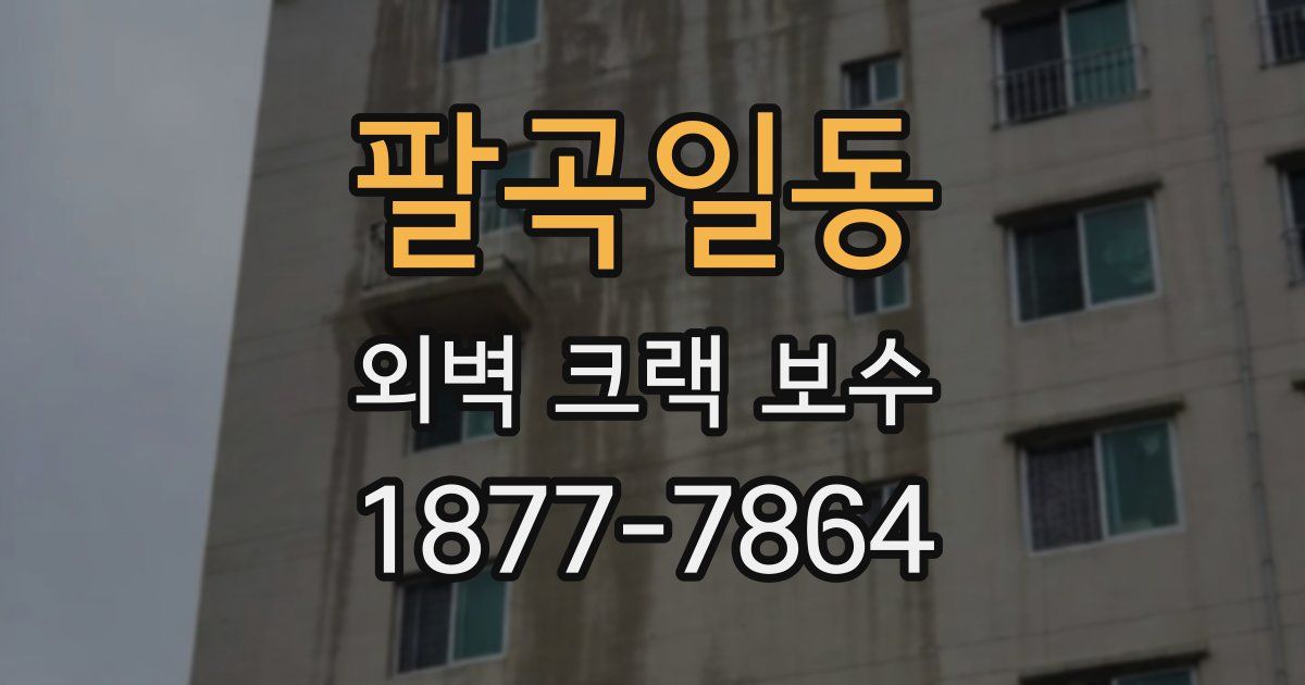 팔곡일동 외벽 크랙 보수