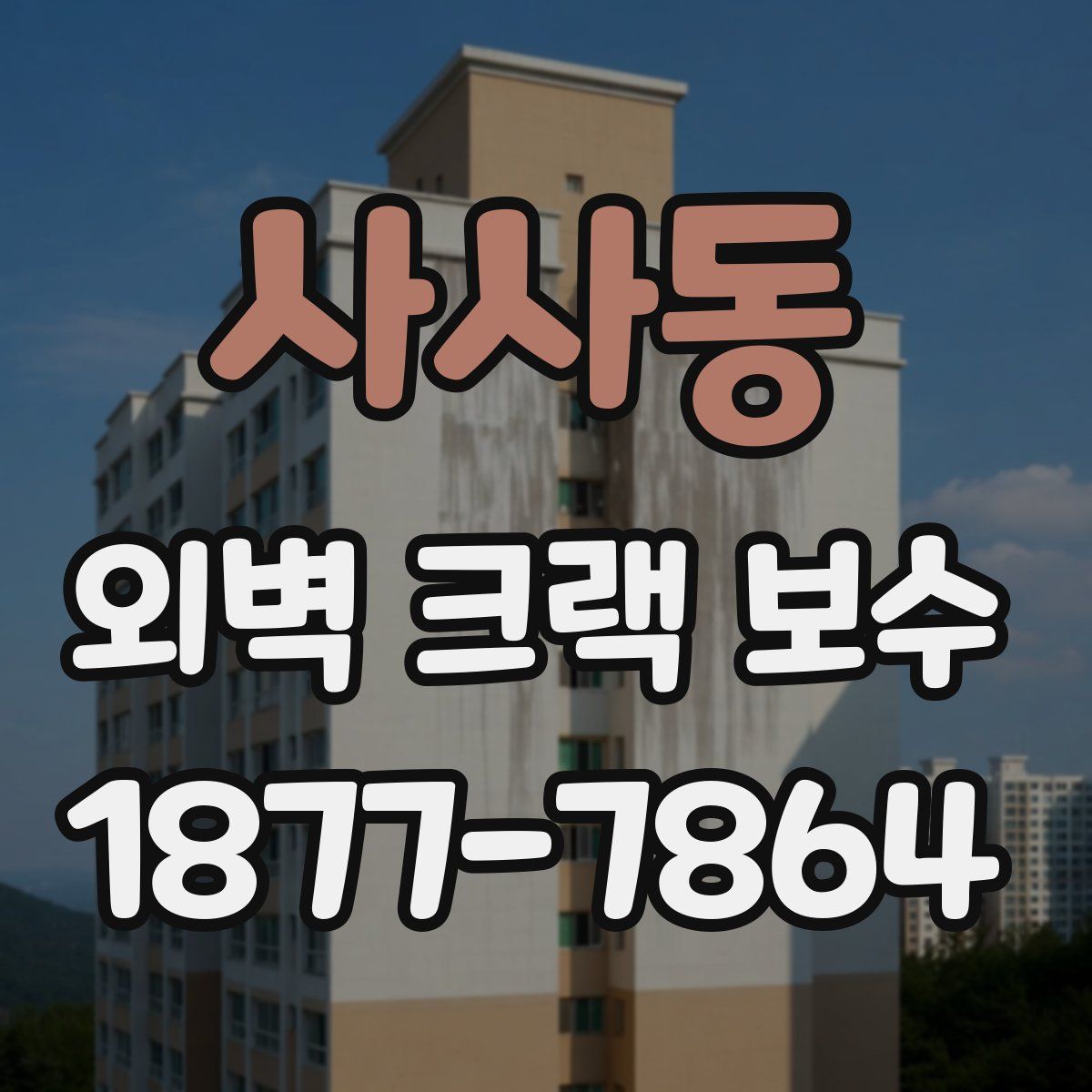 사사동 외벽 크랙 보수