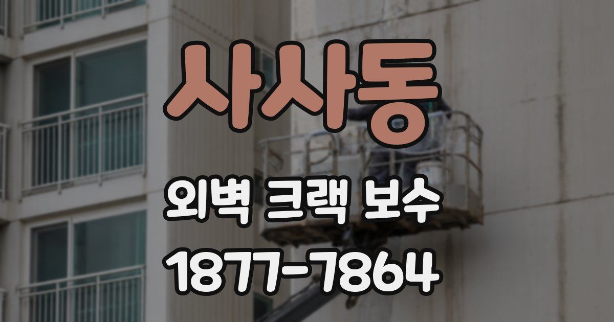 사사동 외벽 크랙 보수