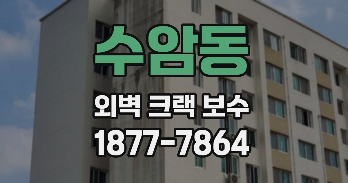 수암동 외벽 크랙 보수