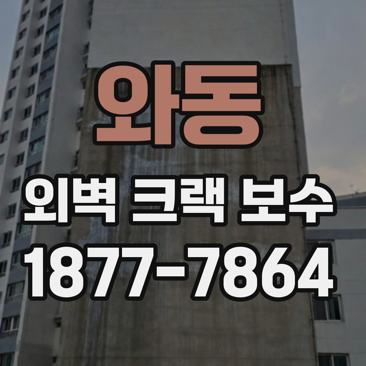 와동 외벽 크랙 보수