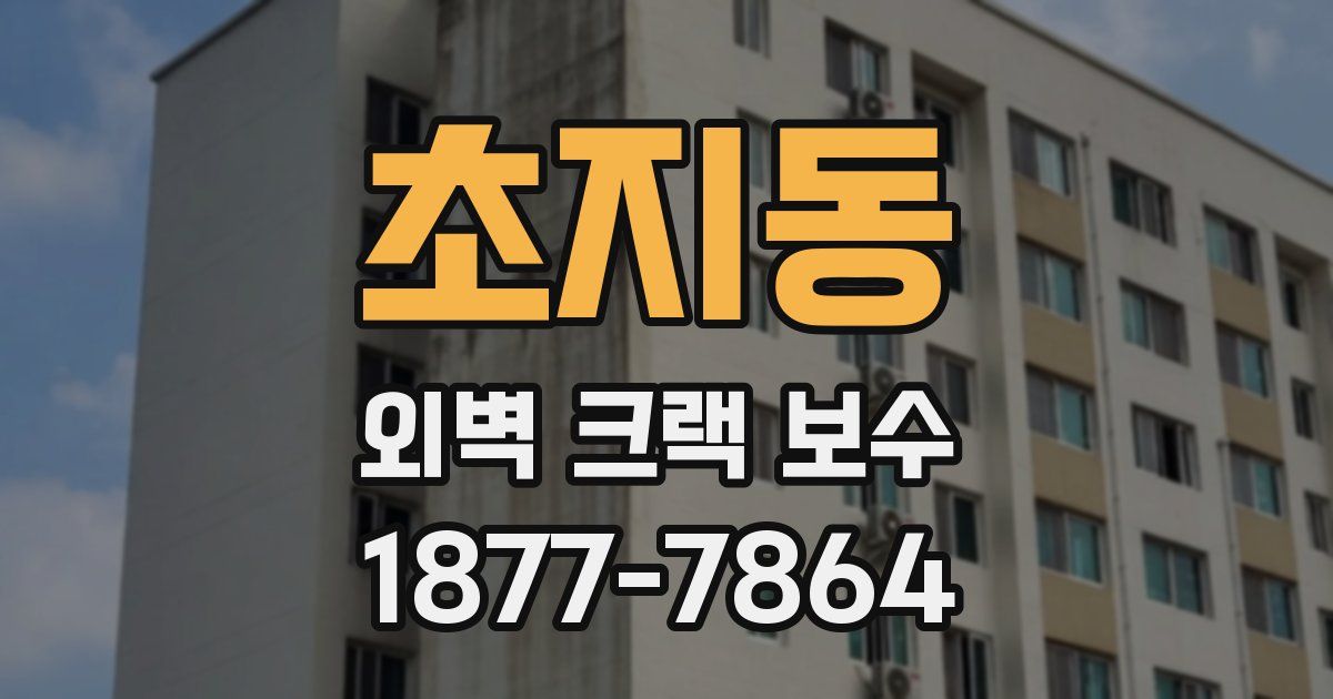 초지동 외벽 크랙 보수