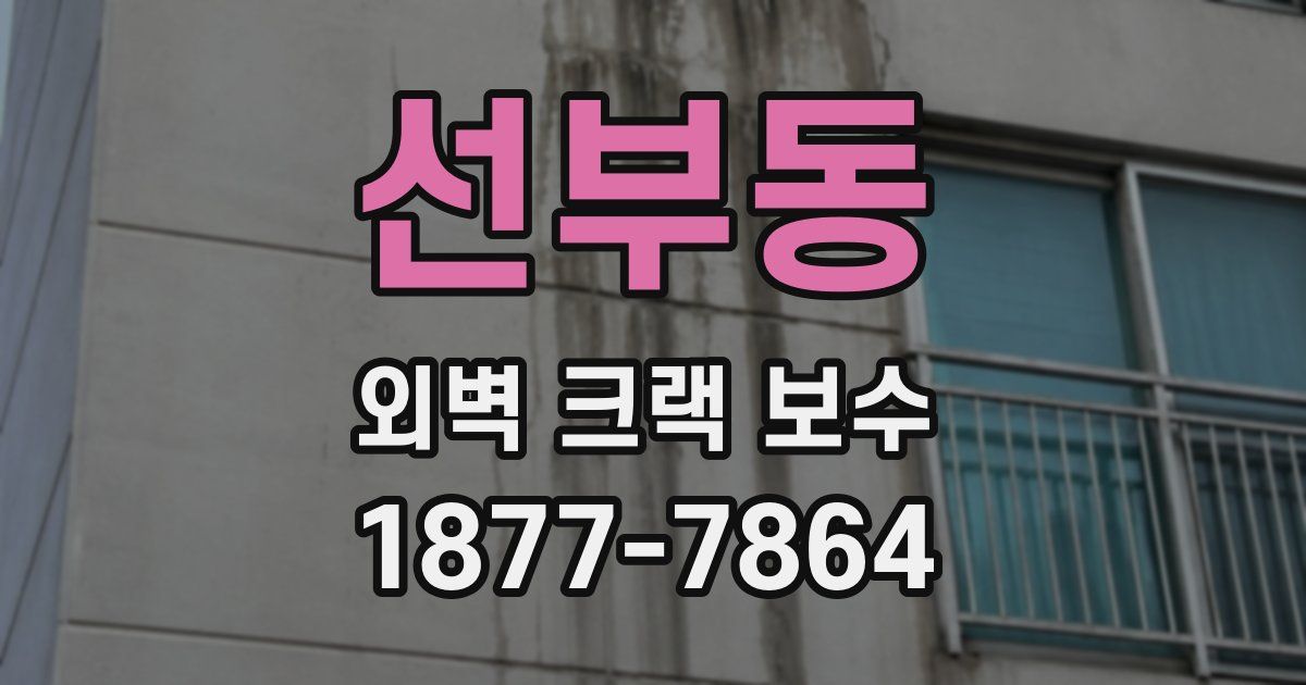 선부동 외벽 크랙 보수