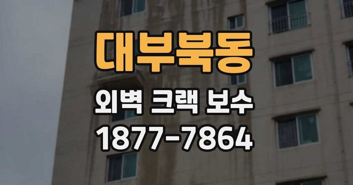 대부북동 외벽 크랙 보수