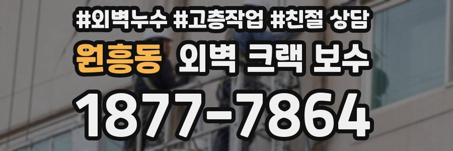 원흥동 외벽 크랙 보수