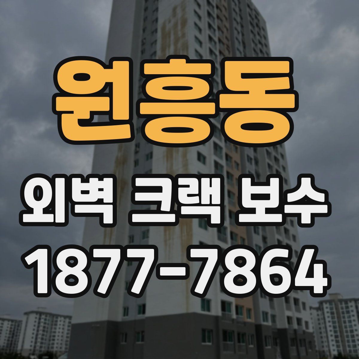원흥동 외벽 크랙 보수