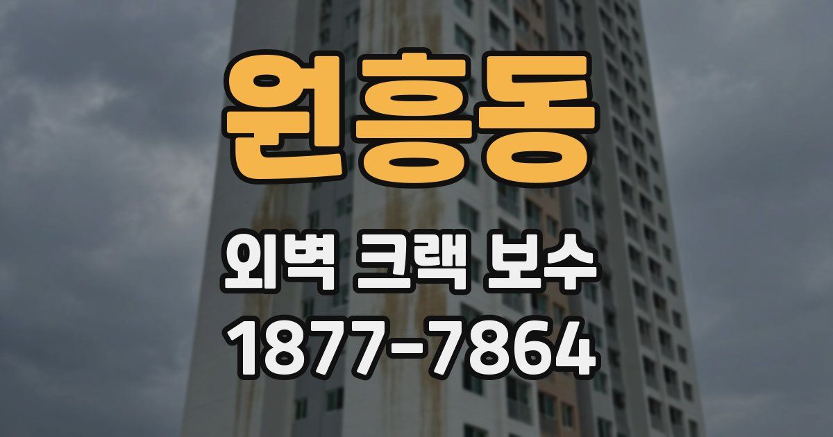 원흥동 외벽 크랙 보수