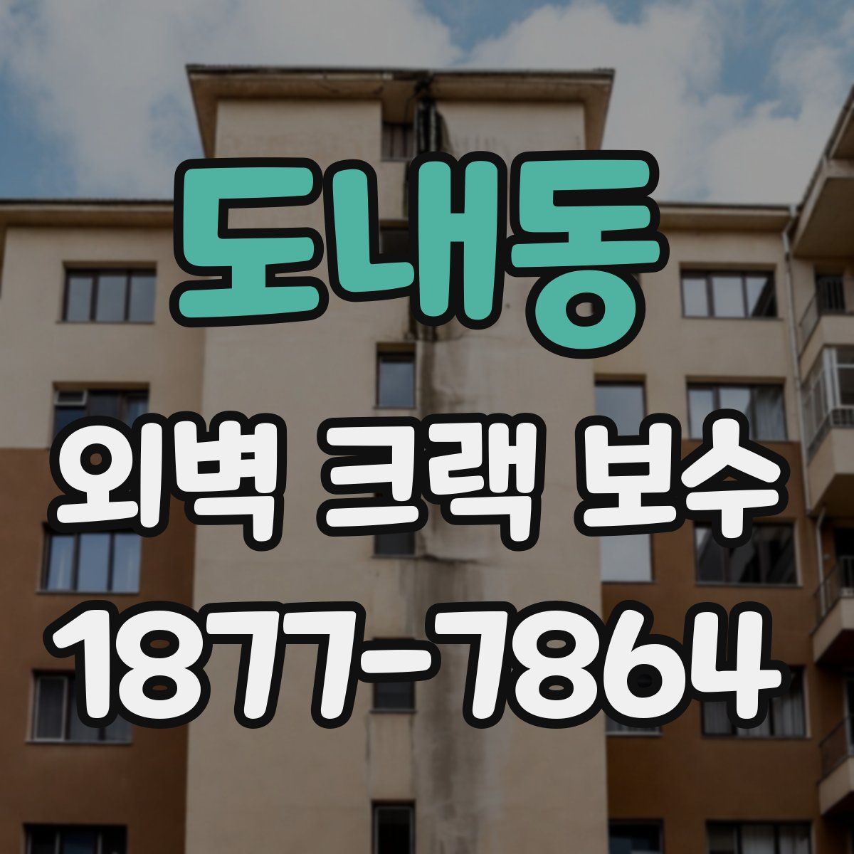 도내동 외벽 크랙 보수