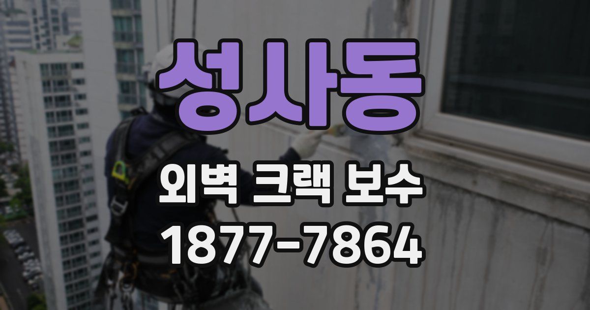 성사동 외벽 크랙 보수