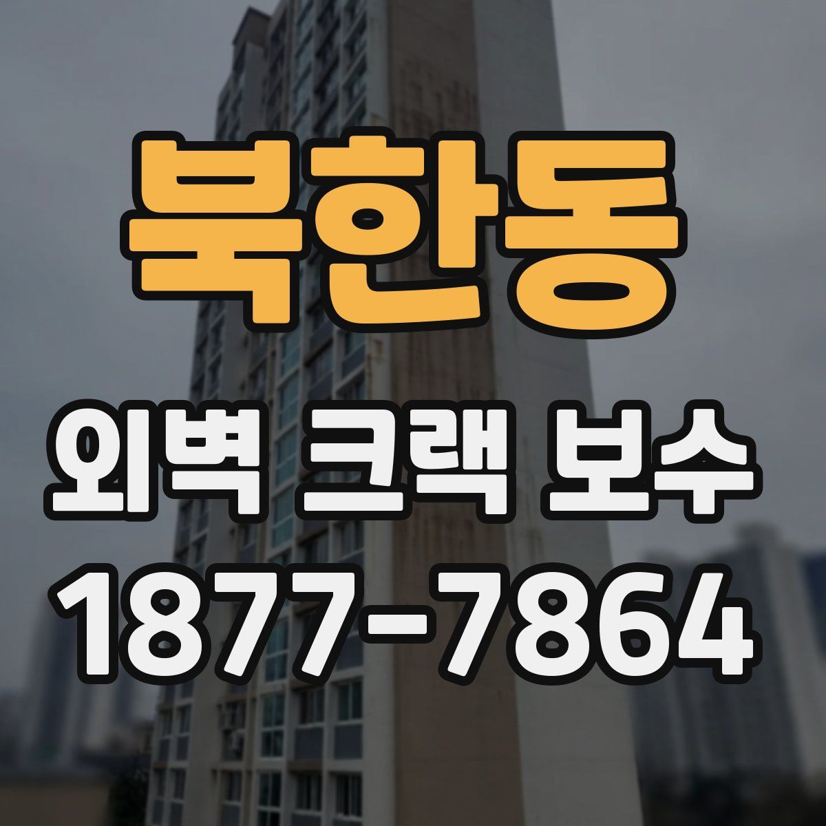 북한동 외벽 크랙 보수