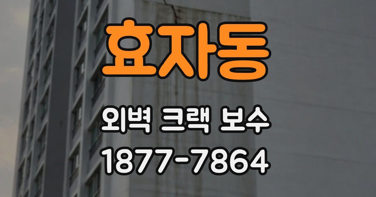 효자동 외벽 크랙 보수