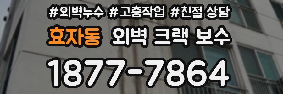 효자동 외벽 크랙 보수