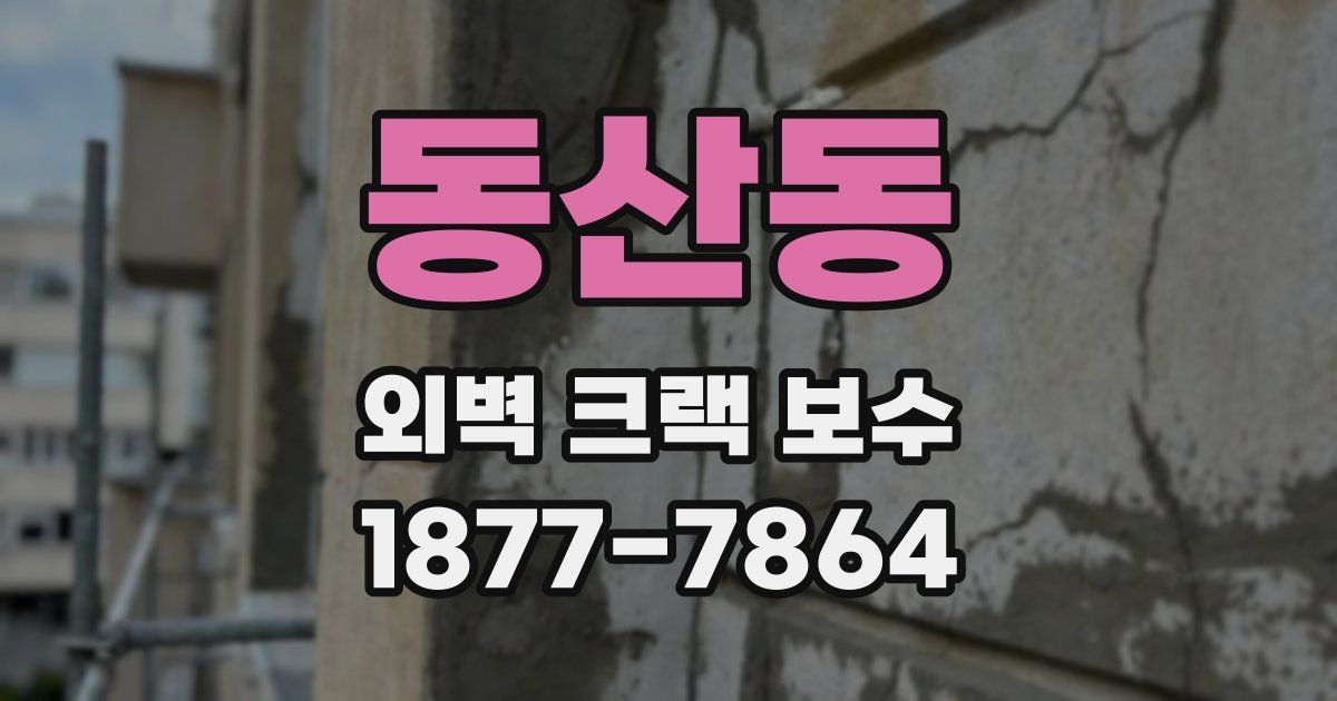 동산동 외벽 크랙 보수