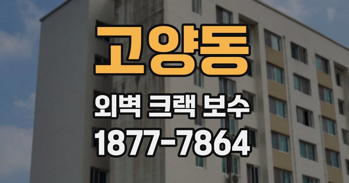 고양동 외벽 크랙 보수