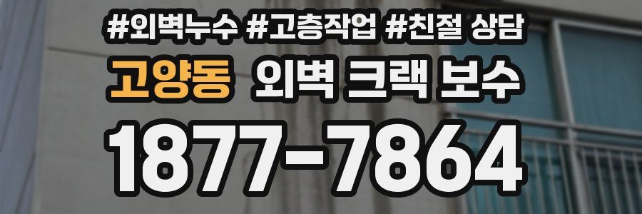 고양동 외벽 크랙 보수